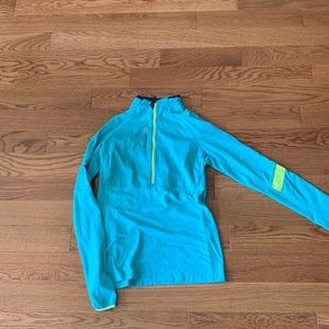 Reebok half zip turquoise sweater
